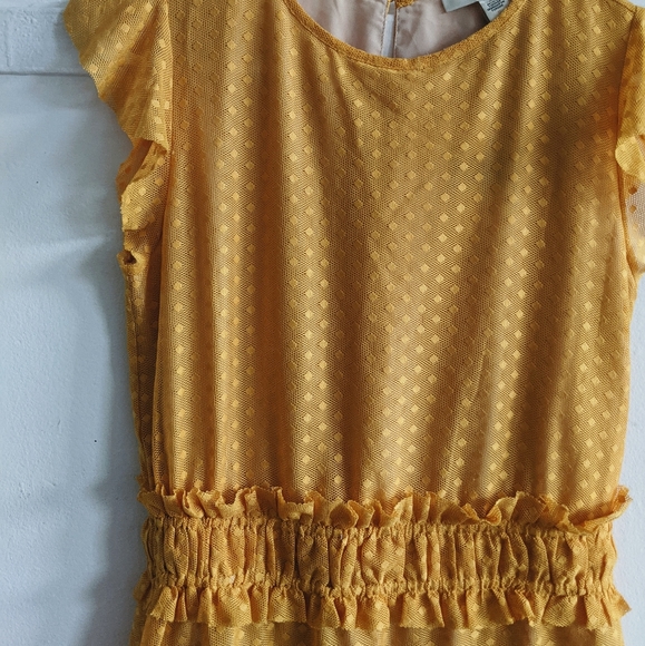 Ella Moon Yellow Polkadot Mesh Dress - Picture 1 of 5